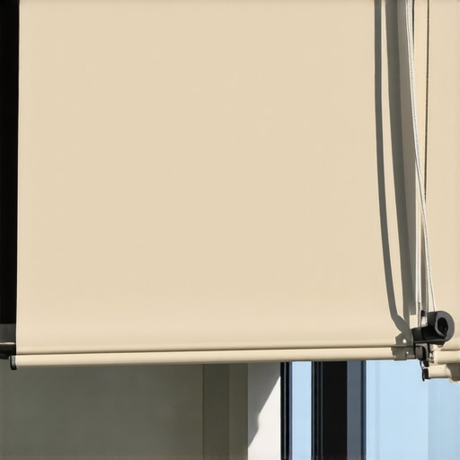 Weatherproof Motorized Patio Shades Durable weather-resistant motorized patio shades resisting rain and sun.