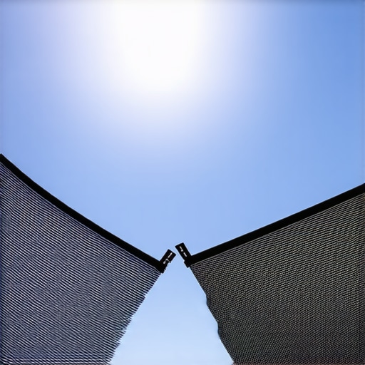 Comparing Mesh Density and Color for Solar Heat Reflection Comparison of different mesh fabric samples for motorized patio shades showing solar reflection.