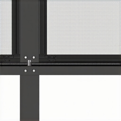 Detailed Zip-Track Retention System Close-up of a zipped track motorized patio screen mechanism showing how the mesh is locked into the side channel.